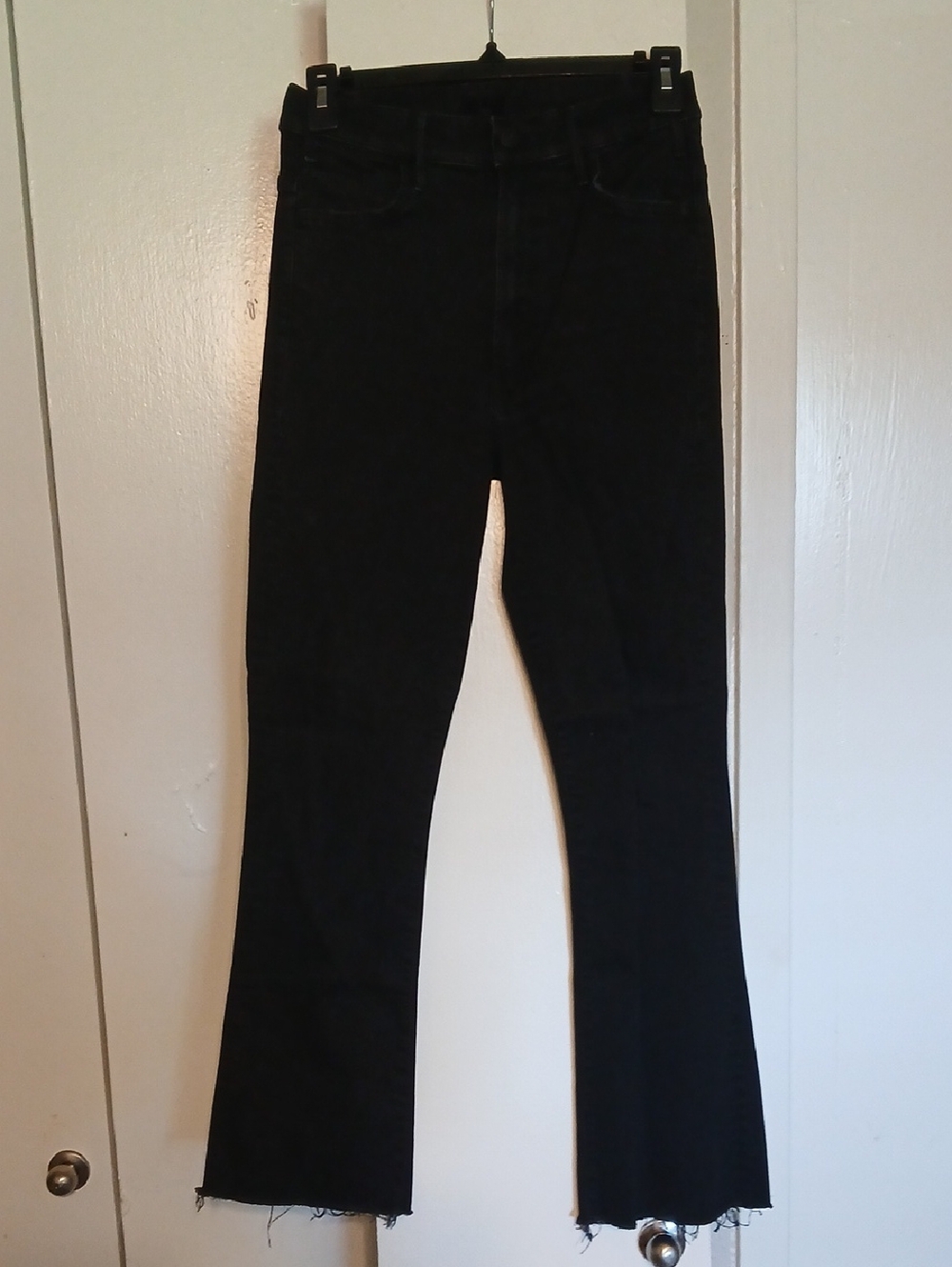 MOTHER Black High-Rise Flare Jeans